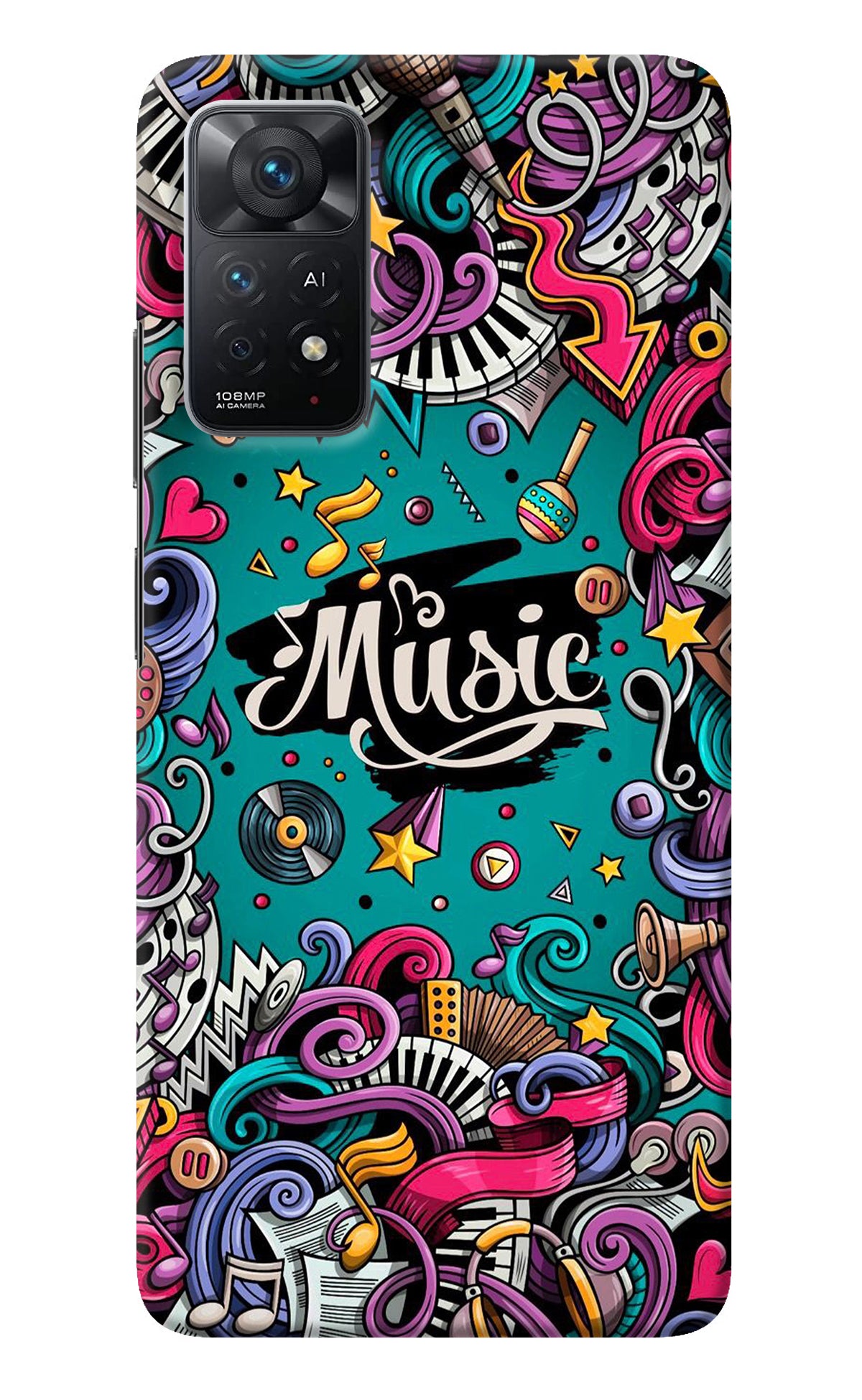 Music Graffiti Redmi Note 11 Pro+ 5G Back Cover