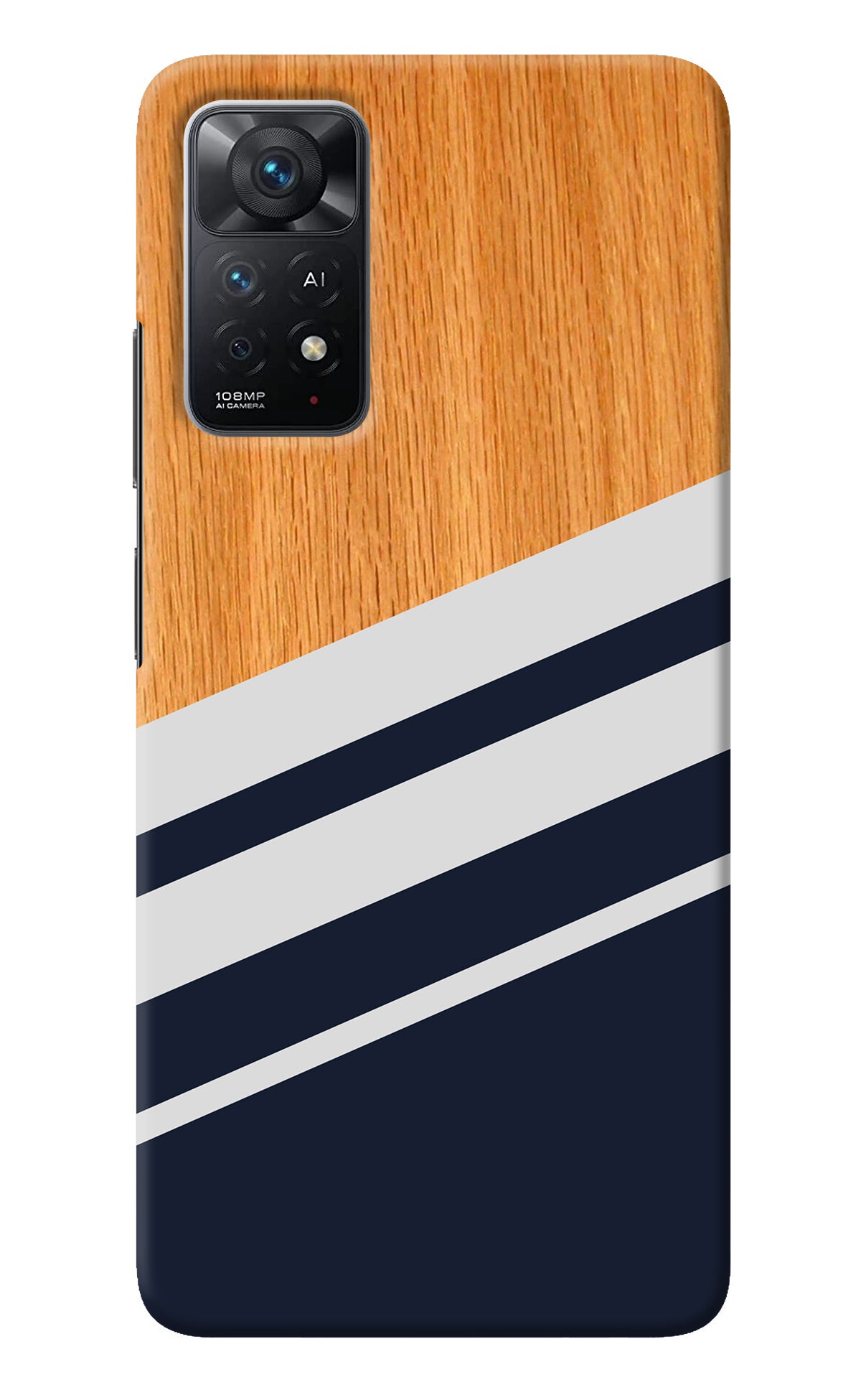 Blue and white wooden Redmi Note 11 Pro+ 5G Back Cover