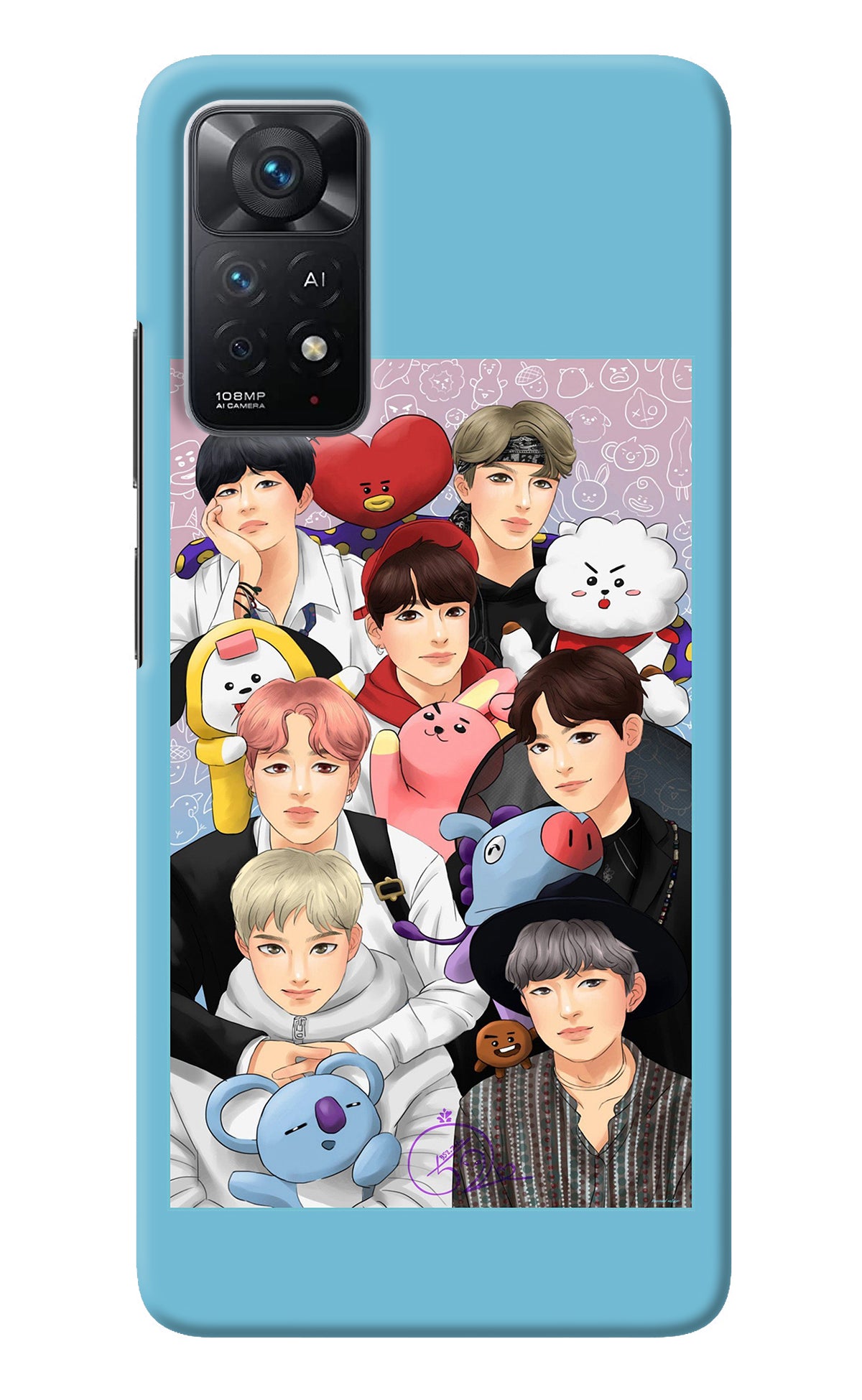 BTS with animals Redmi Note 11 Pro+ 5G Back Cover