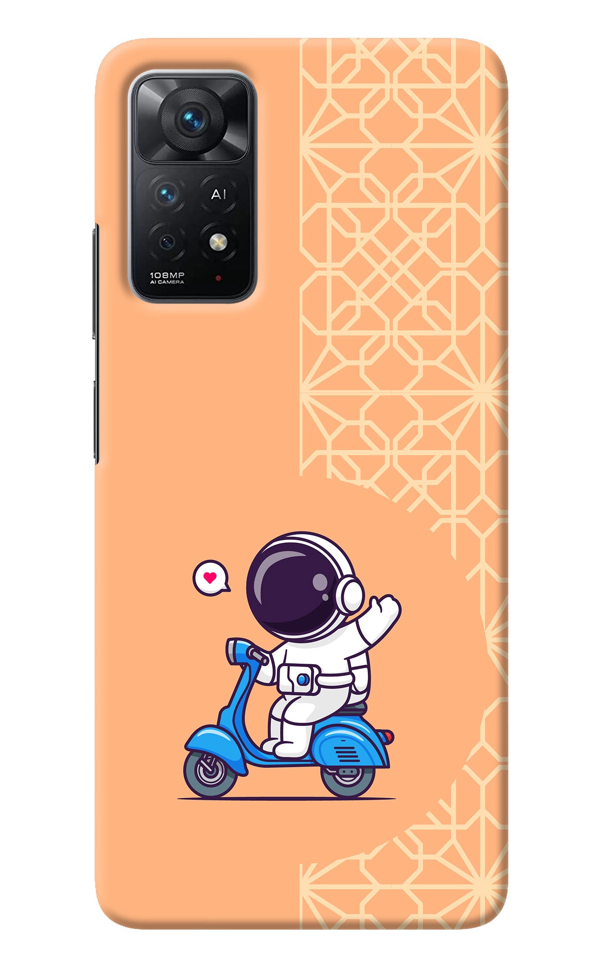 Cute Astronaut Riding Redmi Note 11 Pro+ 5G Back Cover