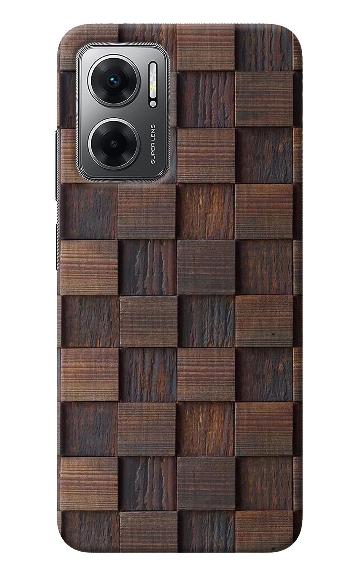 Wooden Cube Design Redmi 11 Prime 5G Back Cover