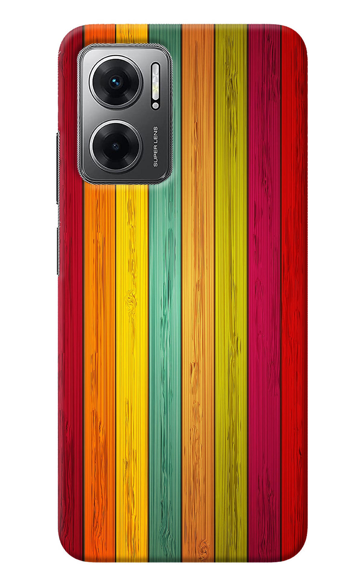 Multicolor Wooden Redmi 11 Prime 5G Back Cover