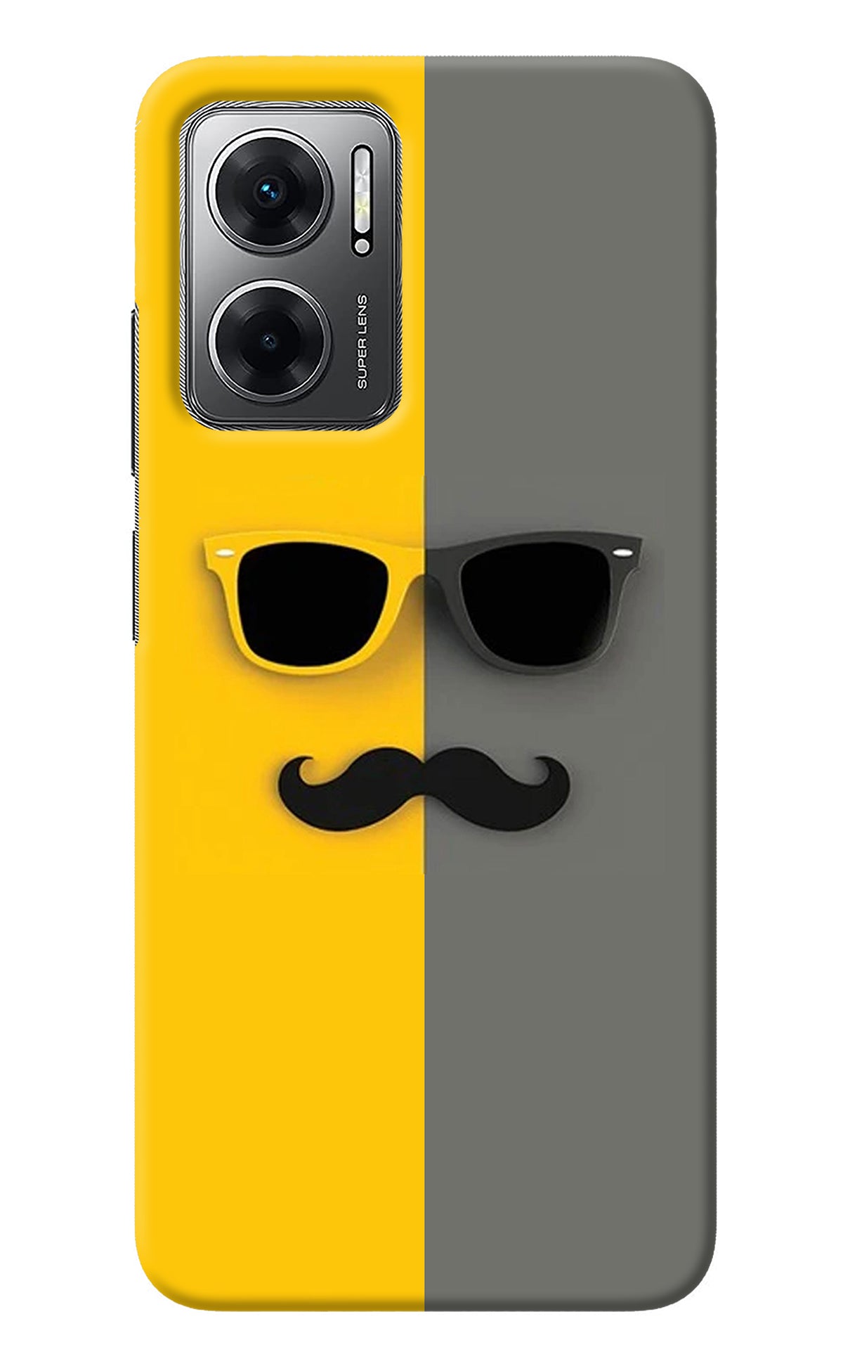 Sunglasses with Mustache Redmi 11 Prime 5G Back Cover