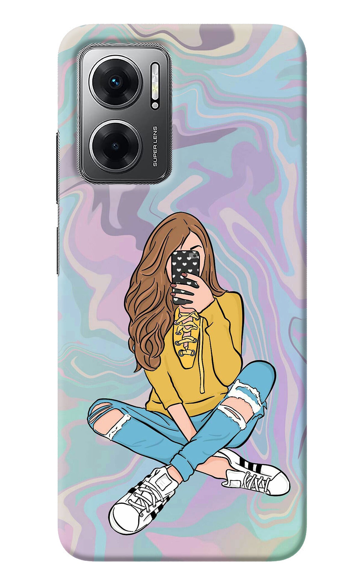 Selfie Girl Redmi 11 Prime 5G Back Cover