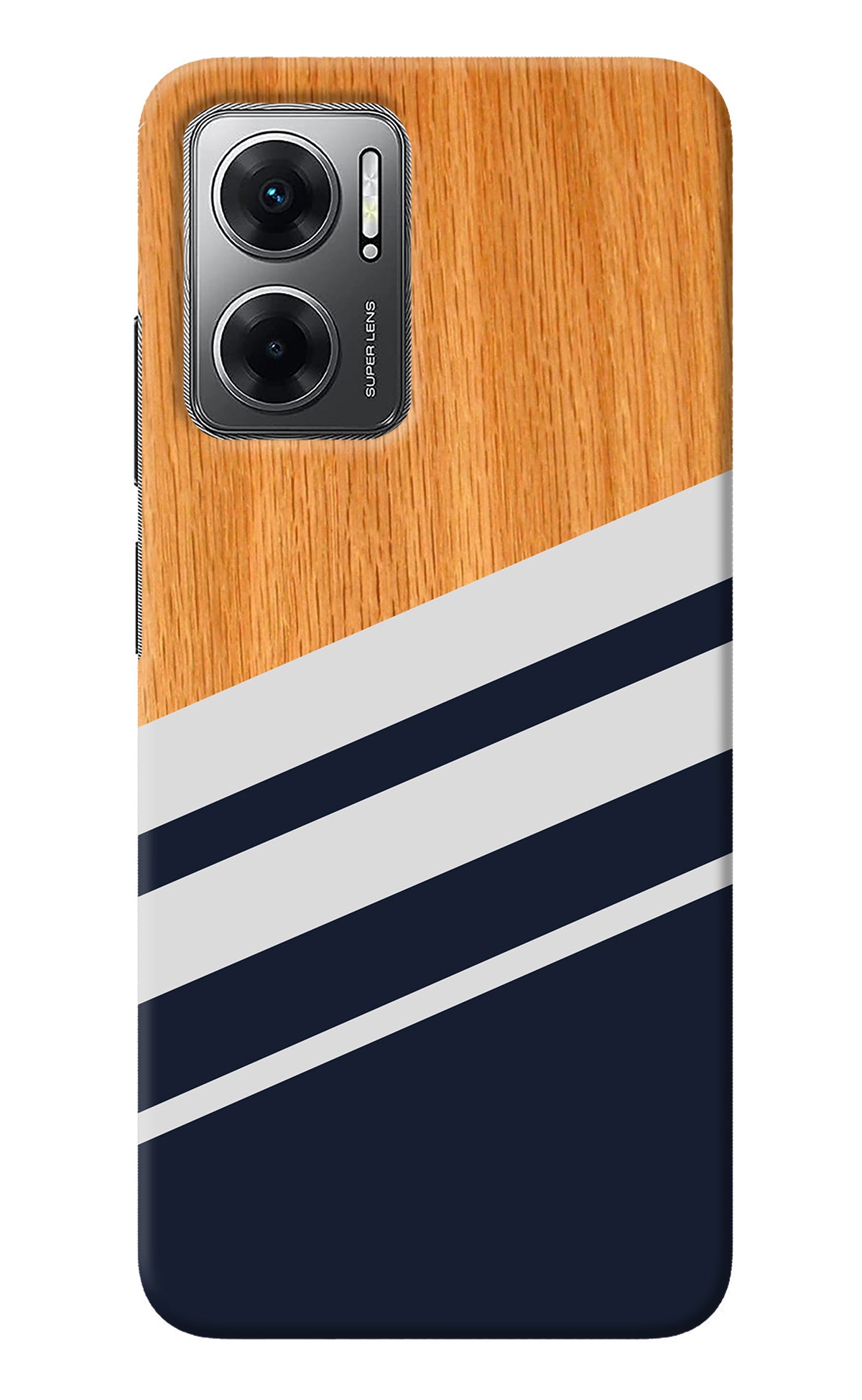 Blue and white wooden Redmi 11 Prime 5G Back Cover