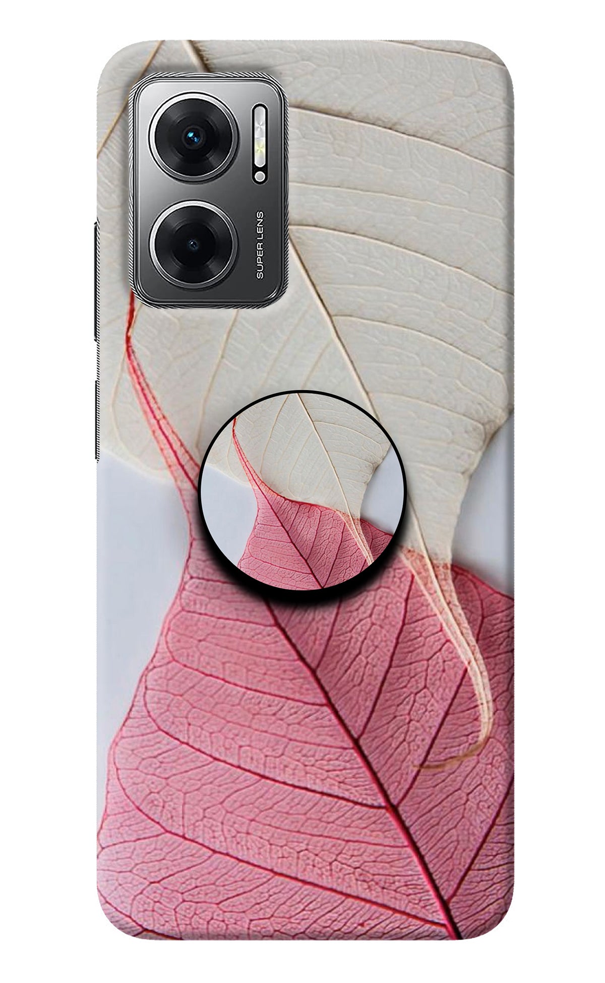 White Pink Leaf Redmi 11 Prime 5G Pop Case