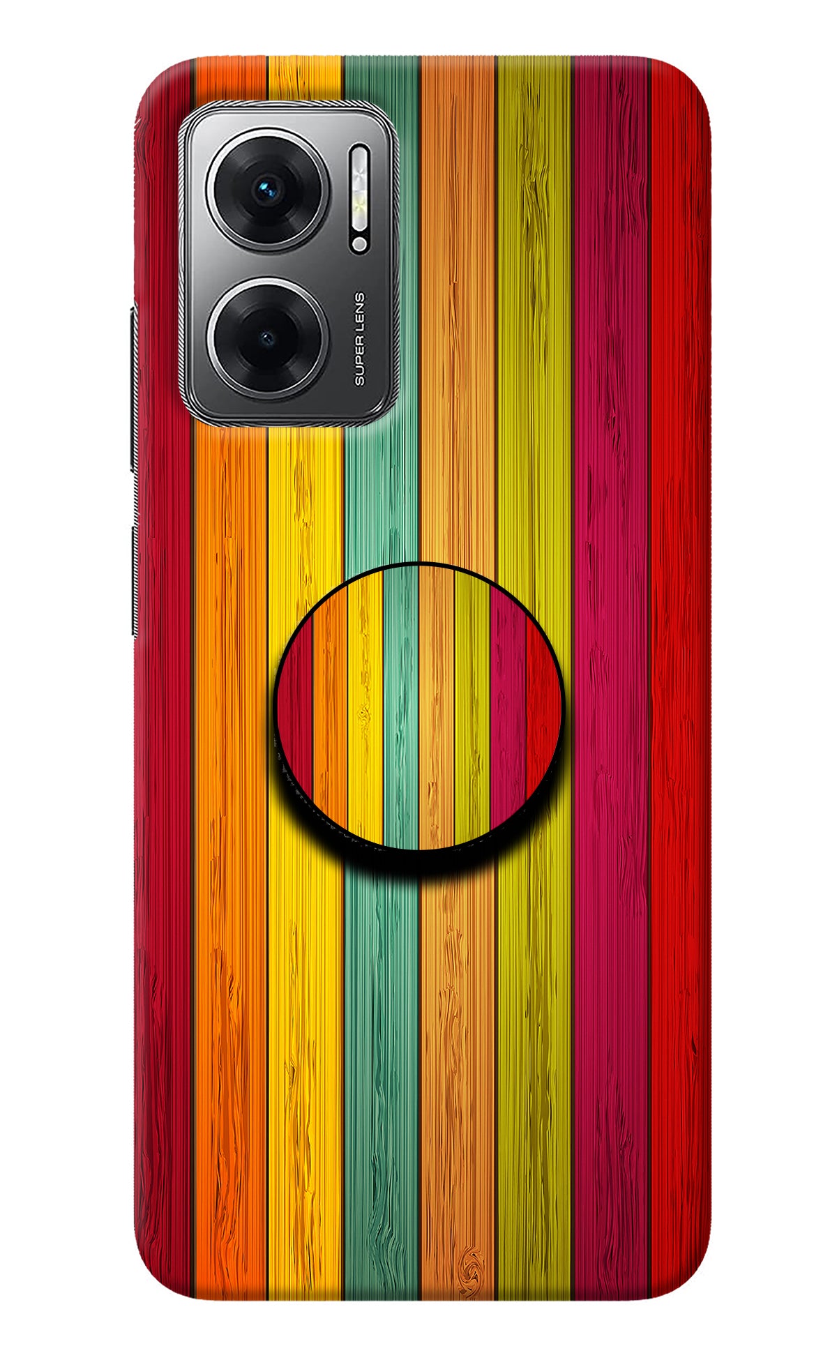 Multicolor Wooden Redmi 11 Prime 5G Pop Case