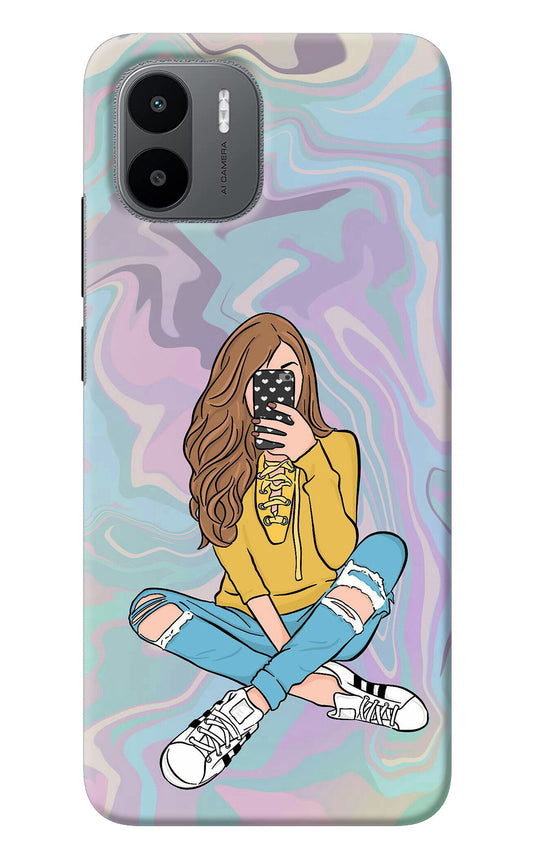 Selfie Girl Redmi A1 Back Cover