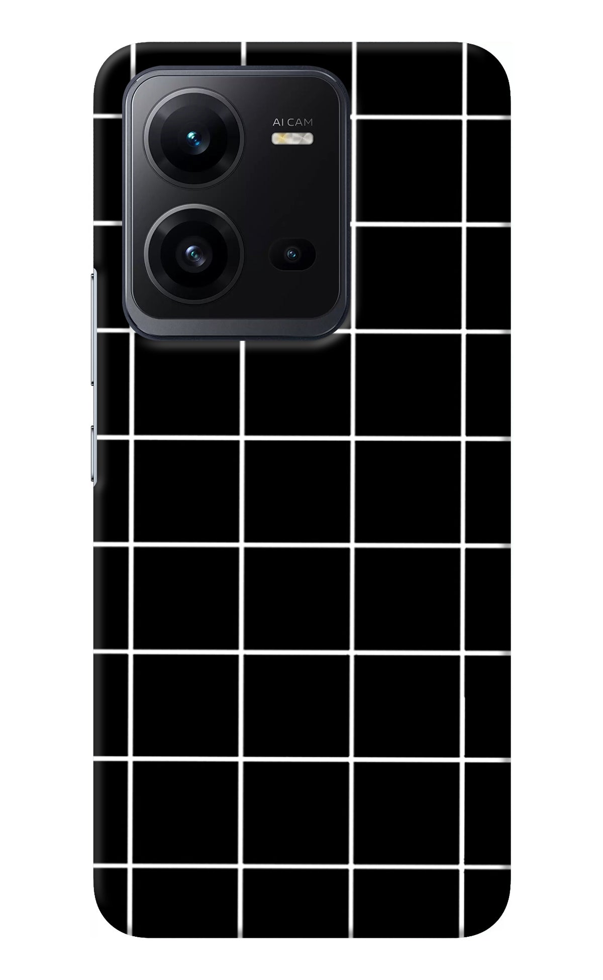 White Grid Vivo V25 5G Back Cover