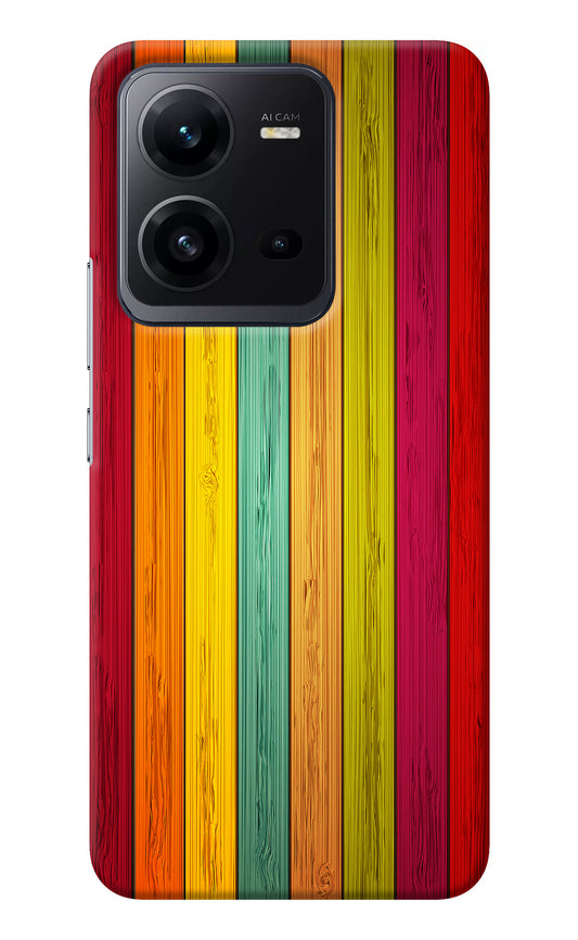 Multicolor Wooden Vivo V25 5G Back Cover