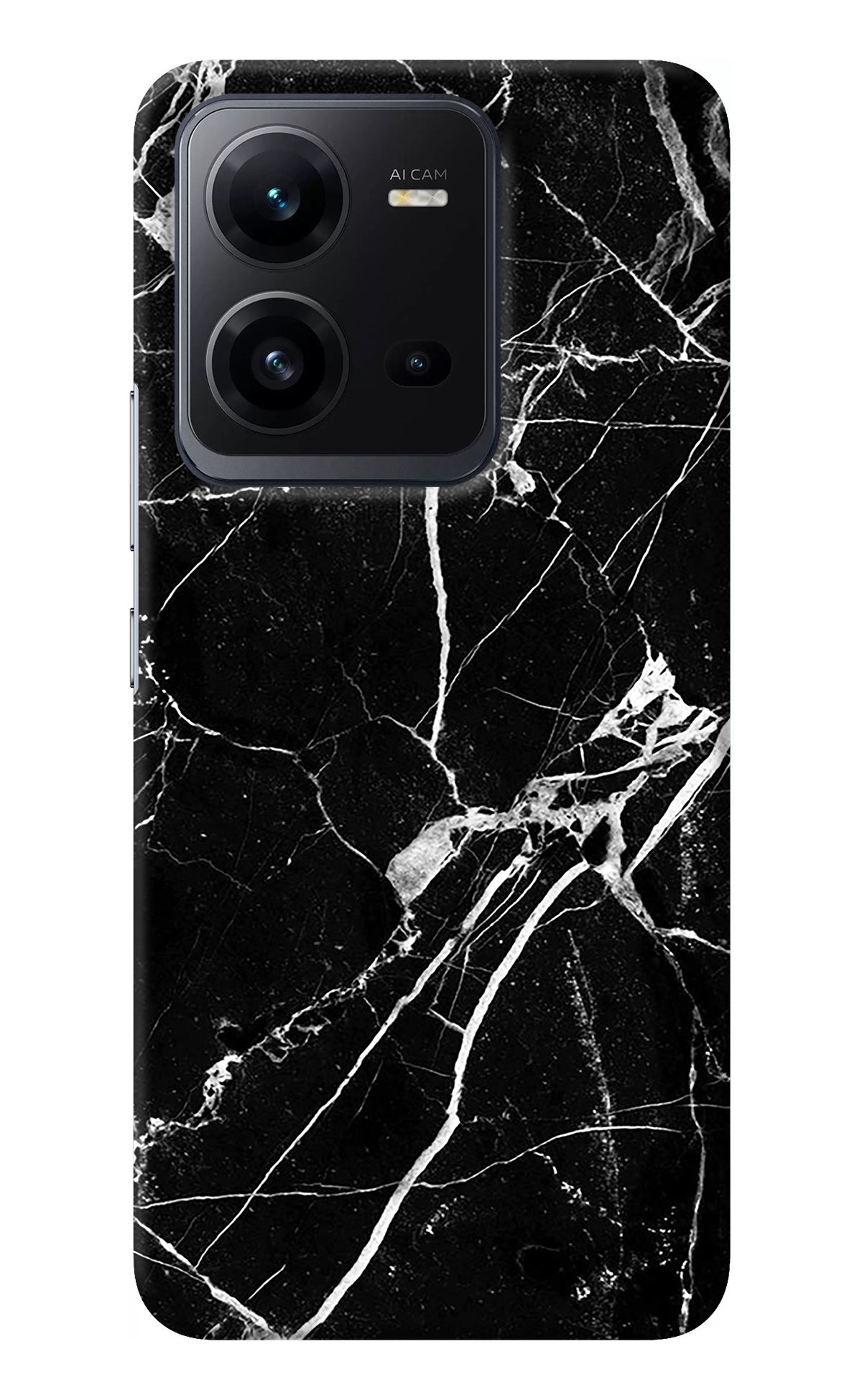 Black Marble Pattern Vivo V25 5G Back Cover