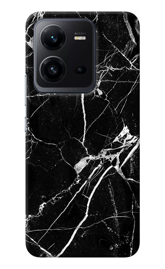 Black Marble Pattern Vivo V25 5G Back Cover