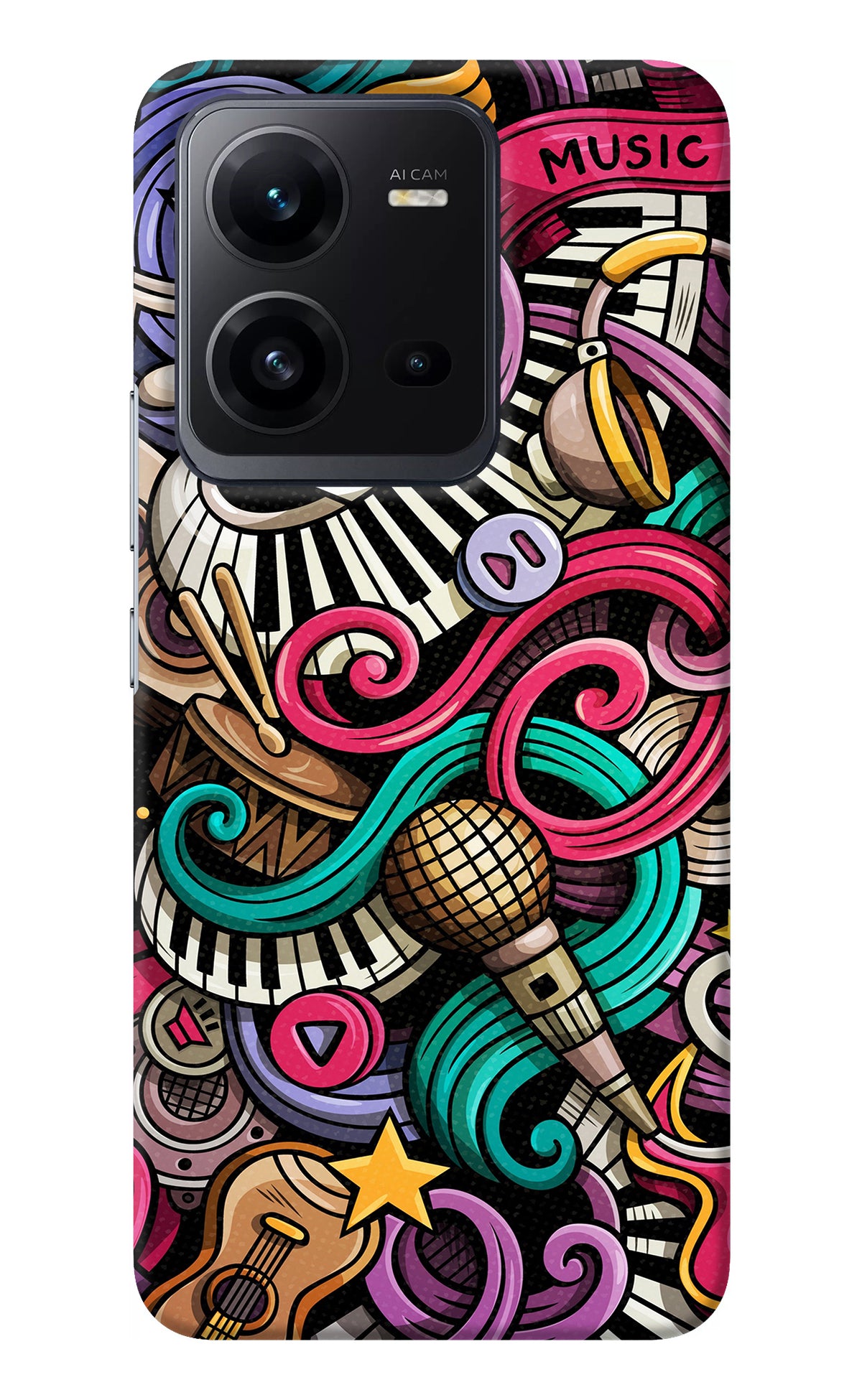 Music Abstract Vivo V25 5G Back Cover