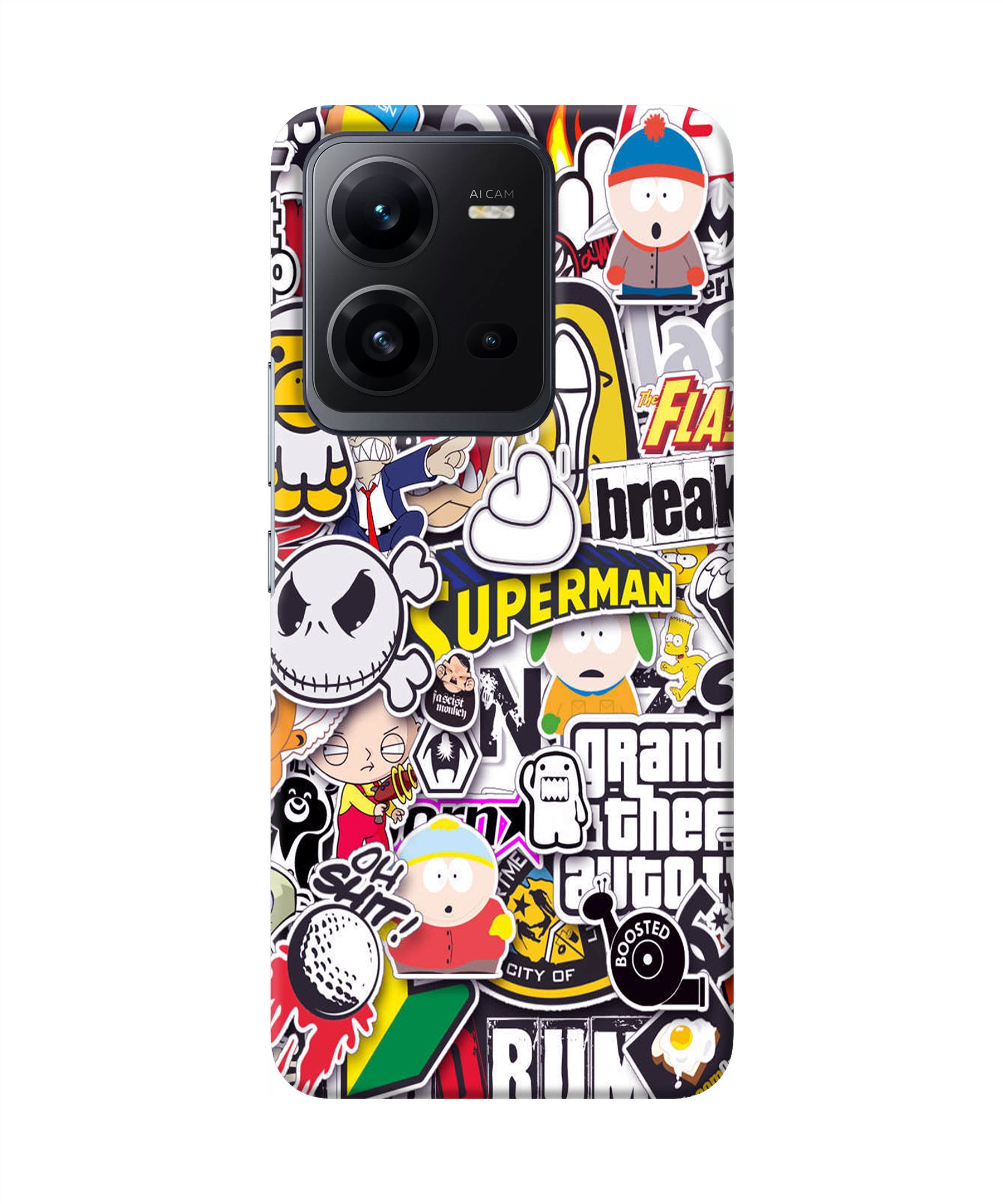 Sticker Bomb Vivo V25 5G Back Cover