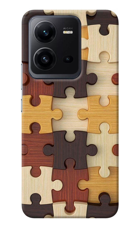 Wooden Puzzle Vivo V25 5G Back Cover