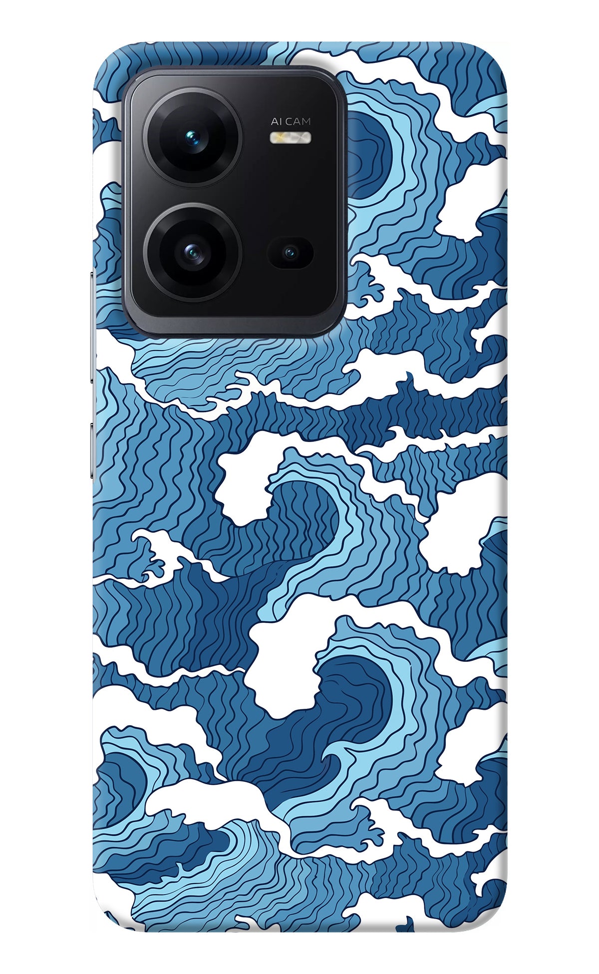 Blue Waves Vivo V25 5G Back Cover