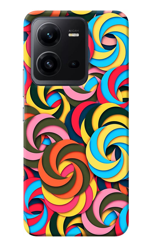 Spiral Pattern Vivo V25 5G Back Cover