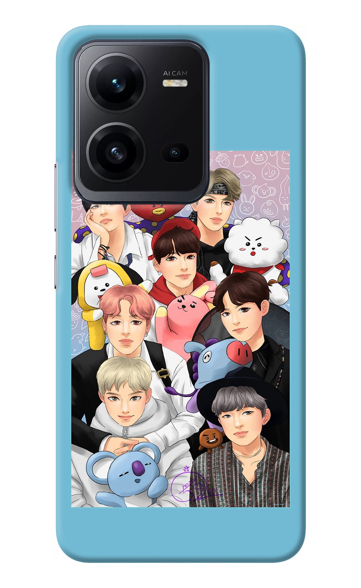 BTS with animals Vivo V25 5G Back Cover