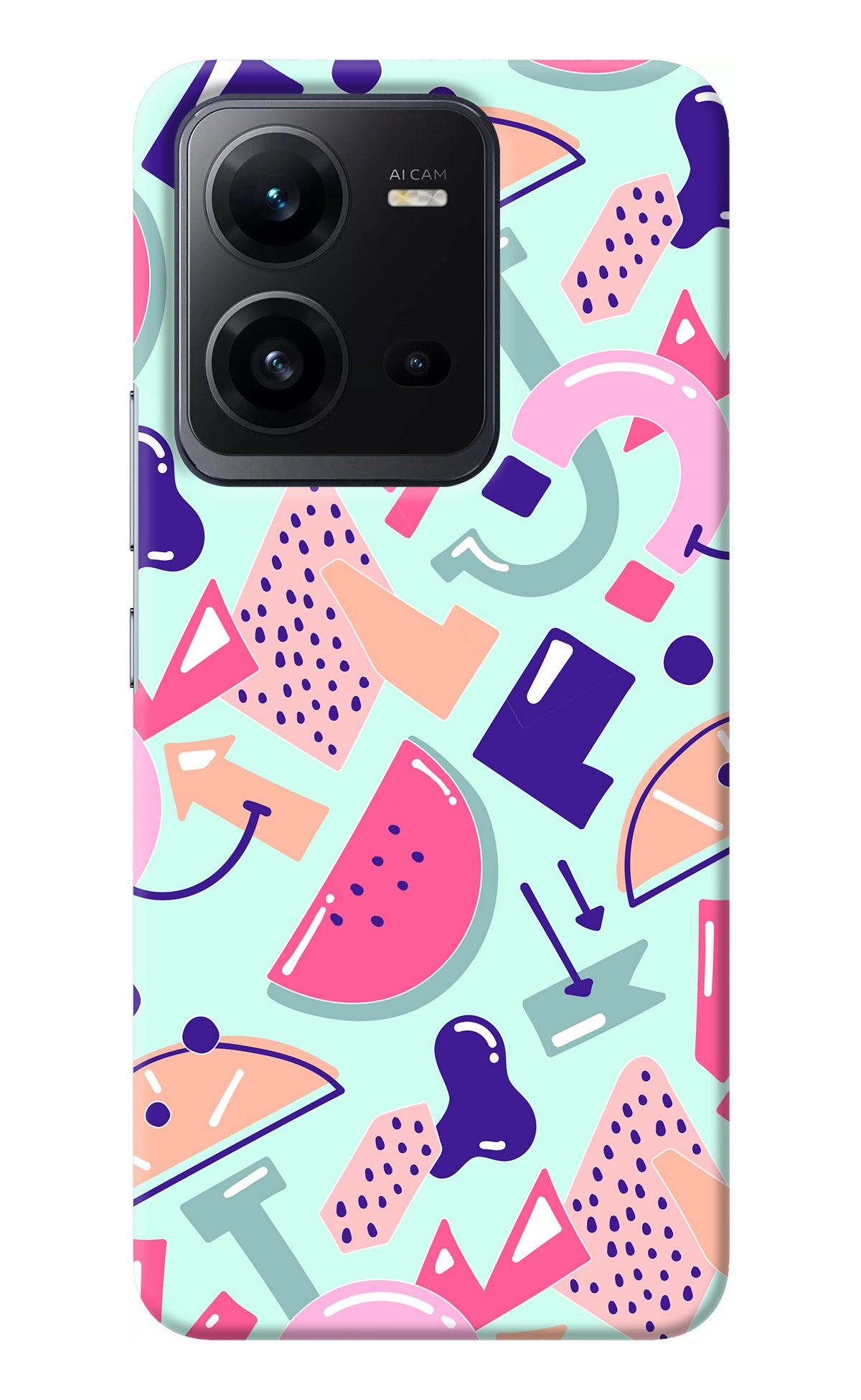 Doodle Pattern Vivo V25 5G Back Cover