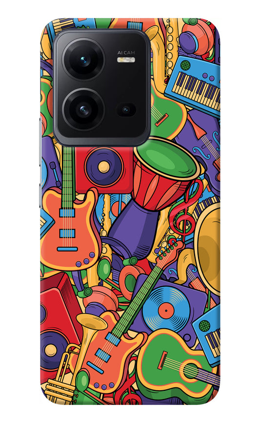 Music Instrument Doodle Vivo V25 5G Back Cover