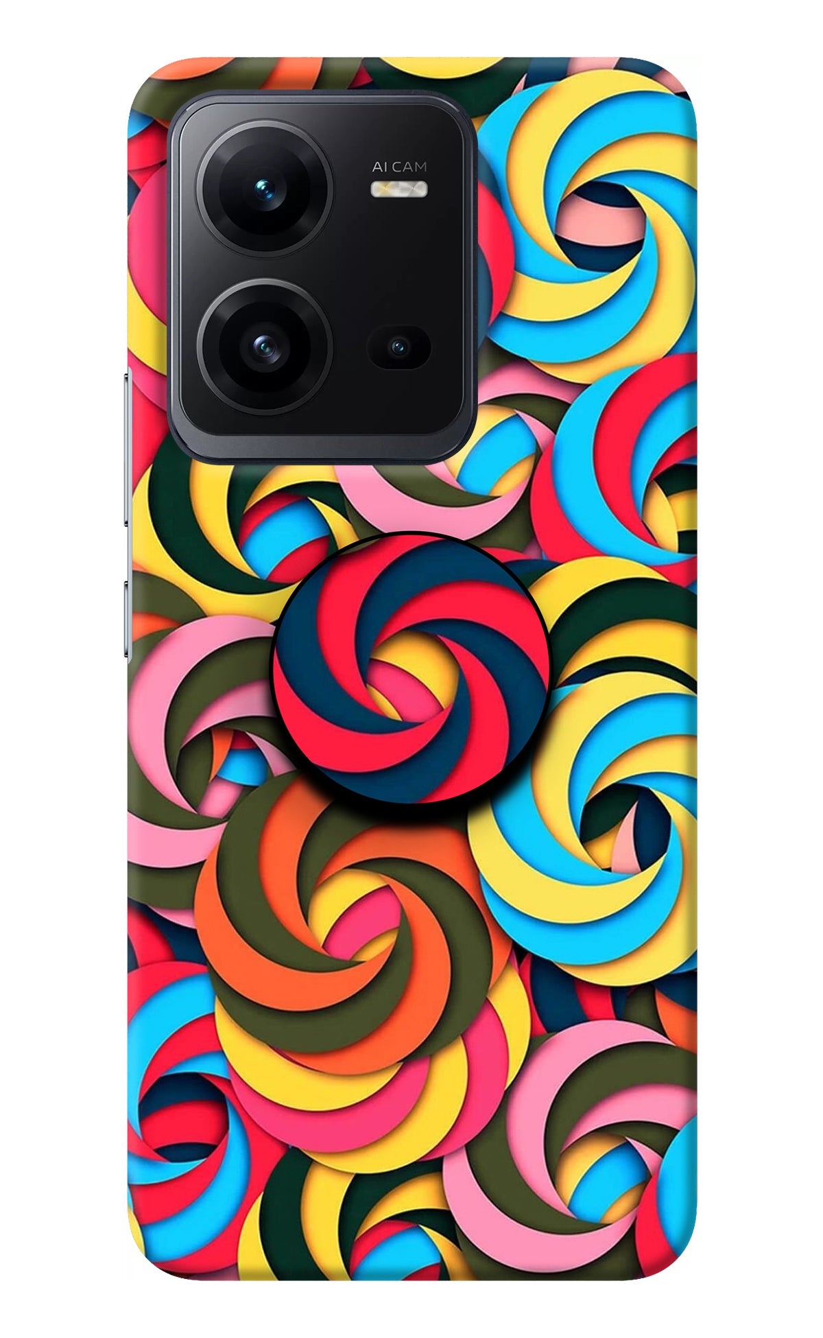 Spiral Pattern Vivo V25 5G Pop Case