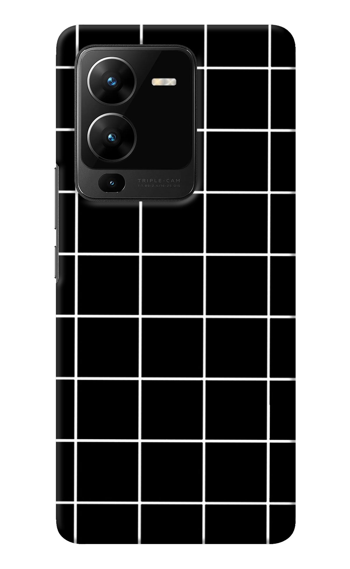 White Grid Vivo V25 Pro 5G Back Cover