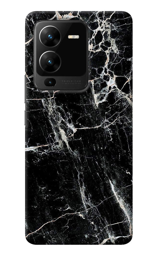 Black Marble Texture Vivo V25 Pro 5G Back Cover