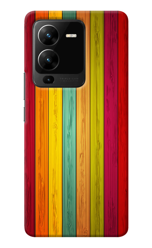 Multicolor Wooden Vivo V25 Pro 5G Back Cover