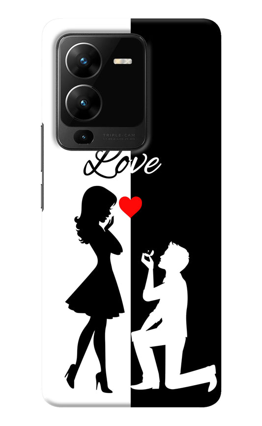 Love Propose Black And White Vivo V25 Pro 5G Back Cover