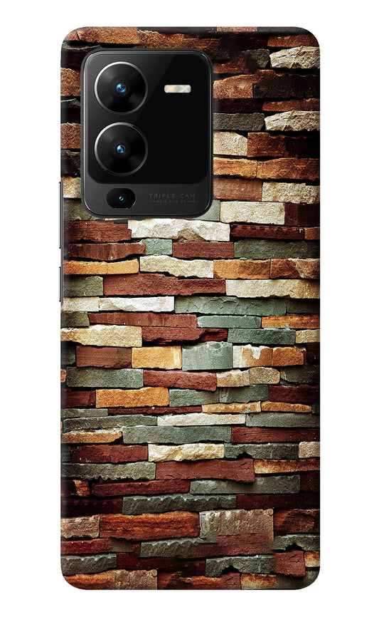 Bricks Pattern Vivo V25 Pro 5G Back Cover