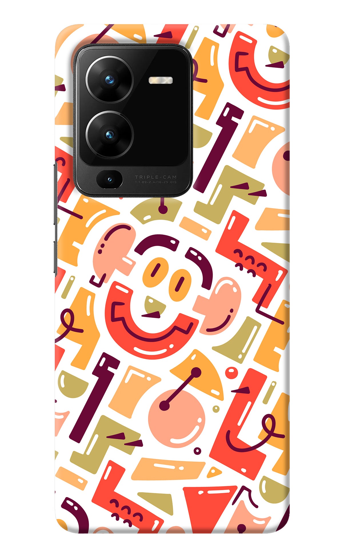 Doodle Pattern Vivo V25 Pro 5G Back Cover