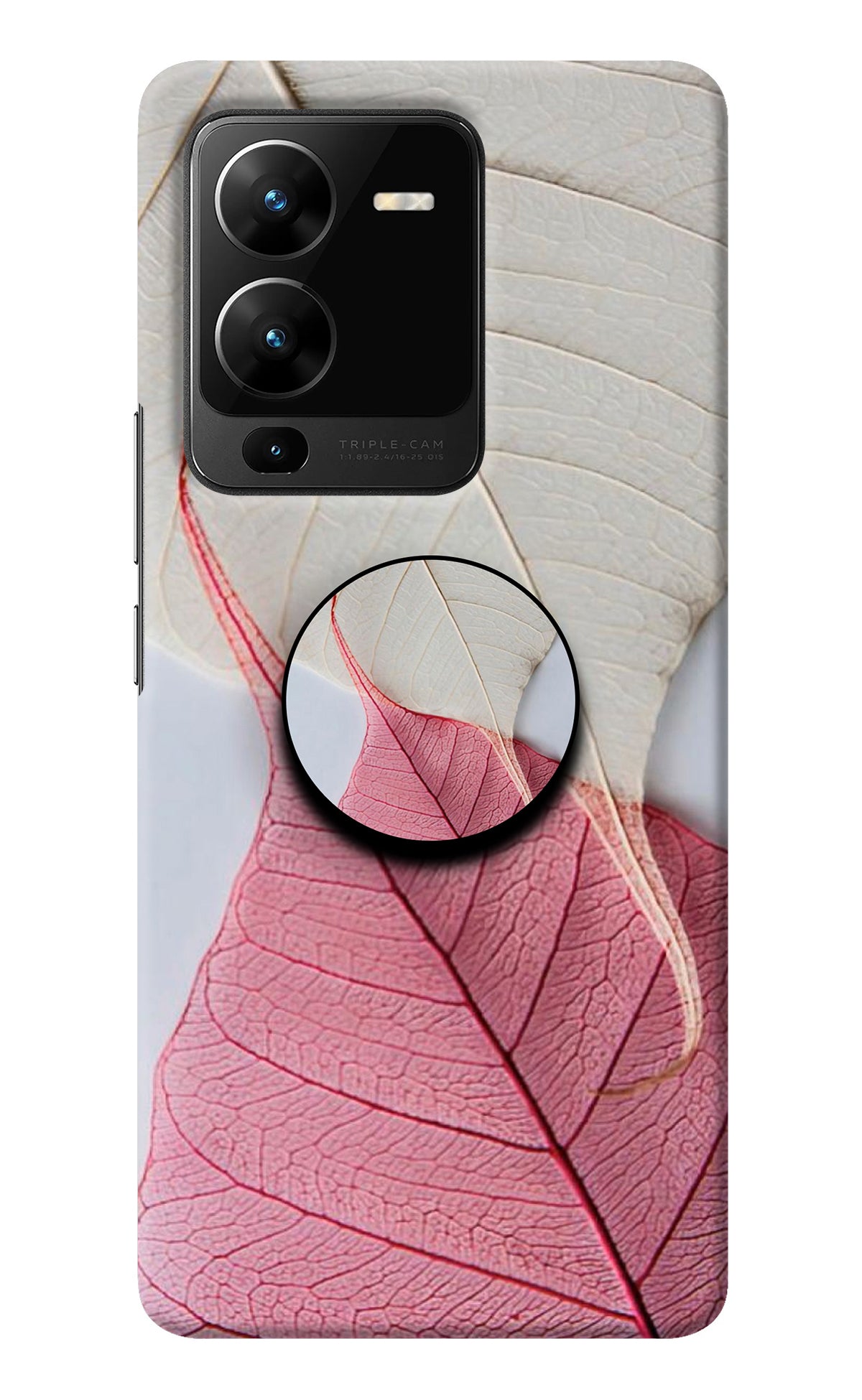 White Pink Leaf Vivo V25 Pro 5G Pop Case