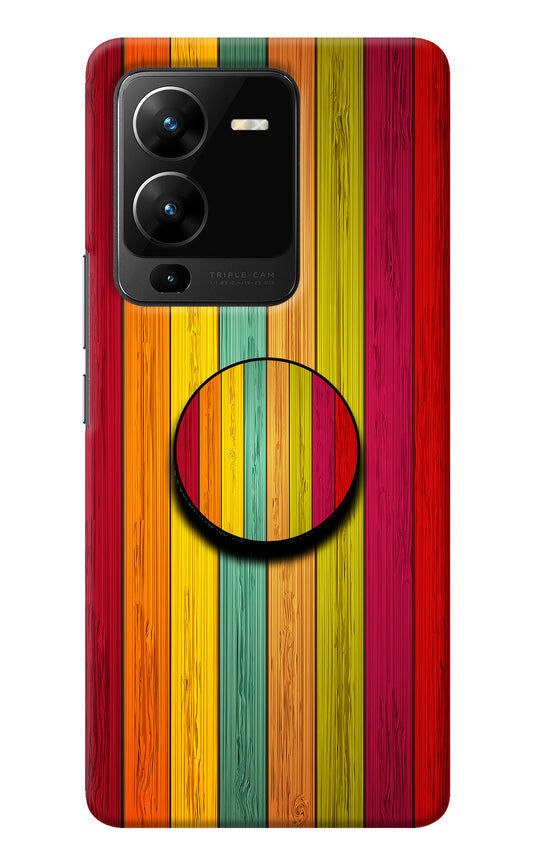 Multicolor Wooden Vivo V25 Pro 5G Pop Case