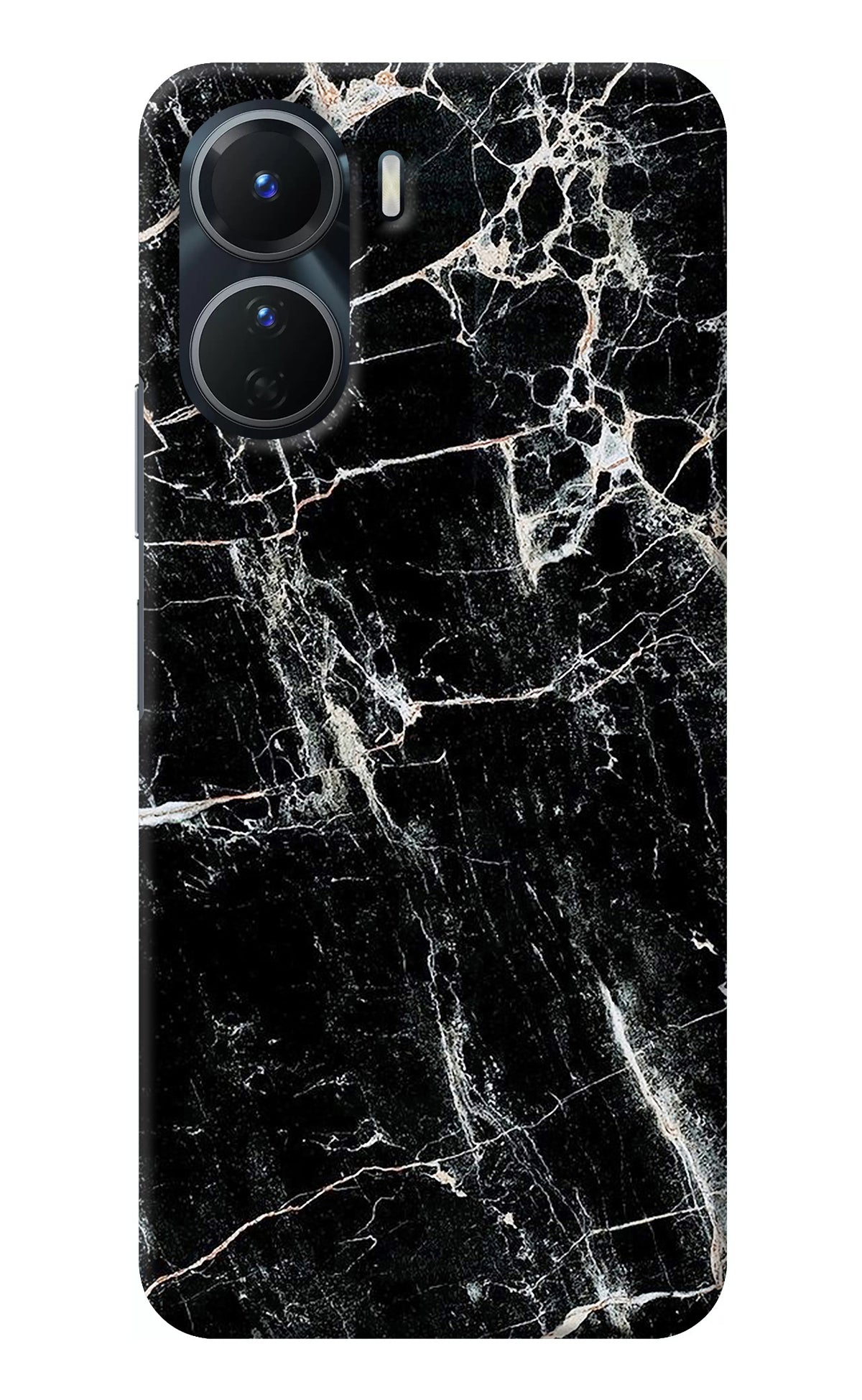 Black Marble Texture Vivo Y16 Back Cover