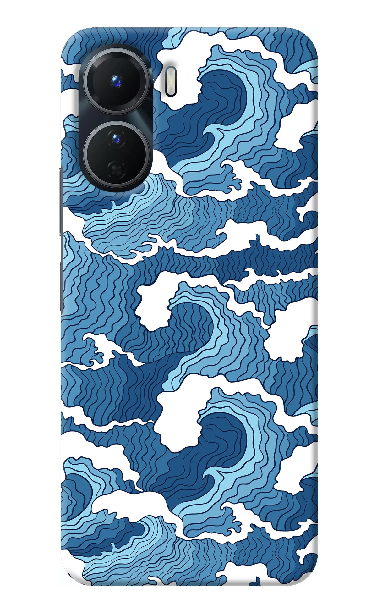 Blue Waves Vivo Y16 Back Cover