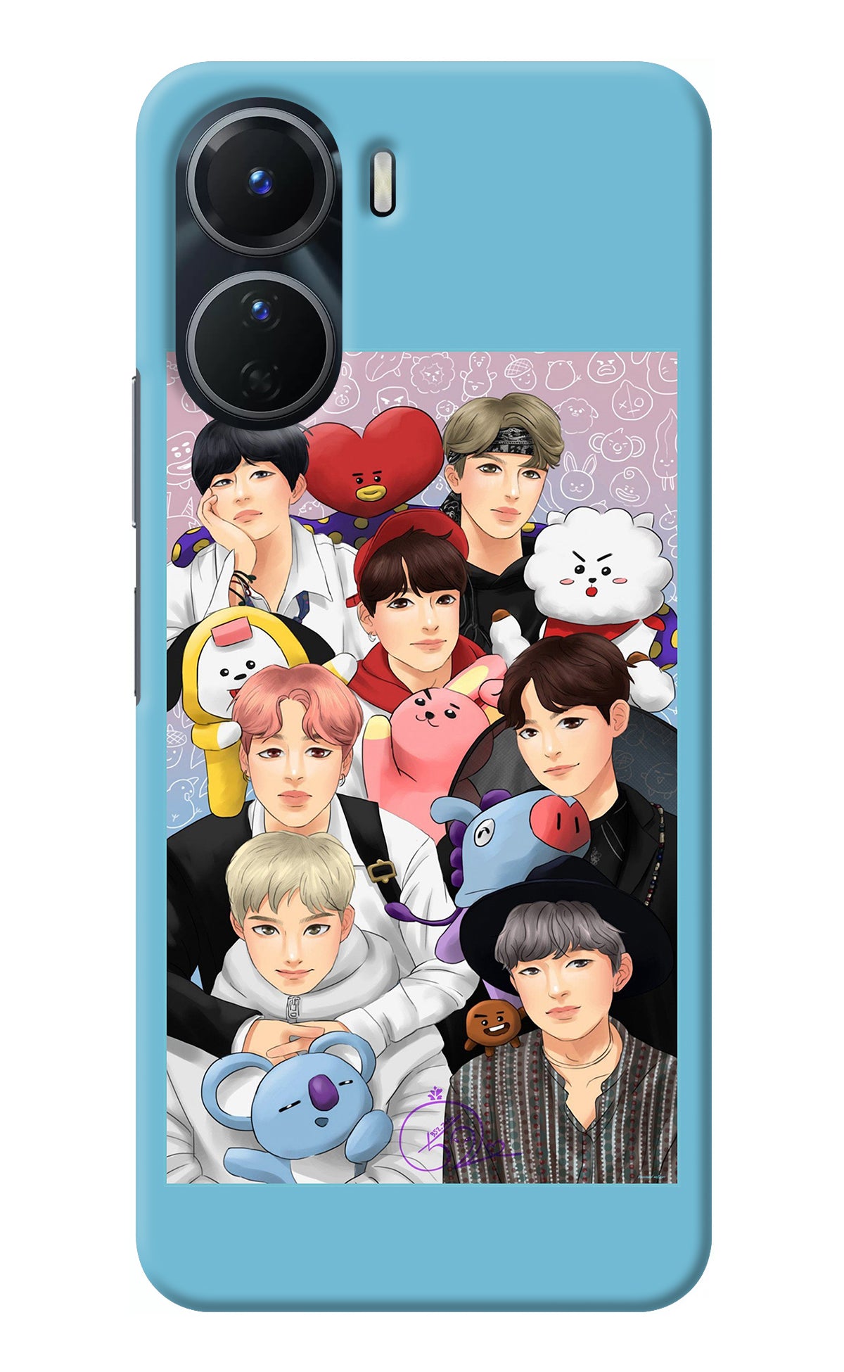 BTS with animals Vivo Y16 Back Cover