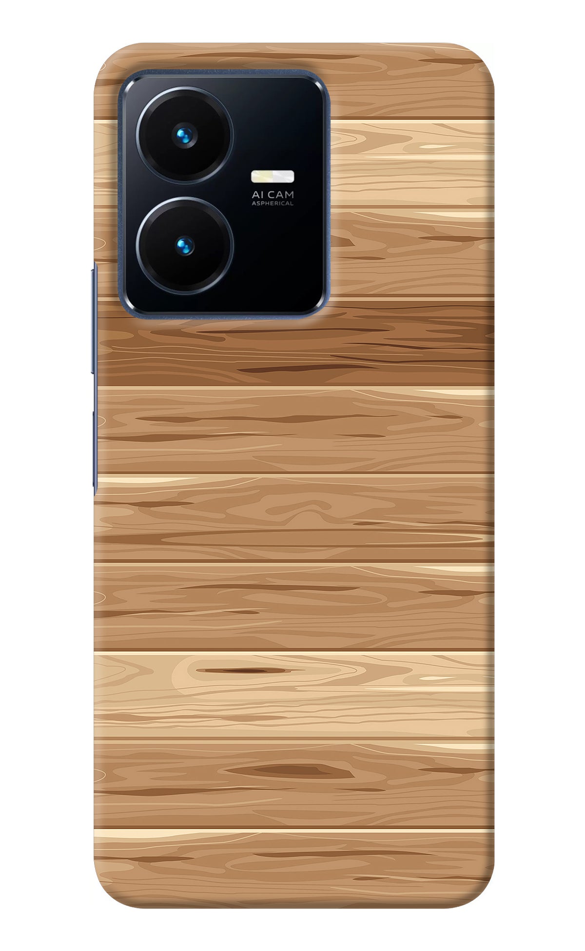 Wooden Vector Vivo Y22 Back Cover