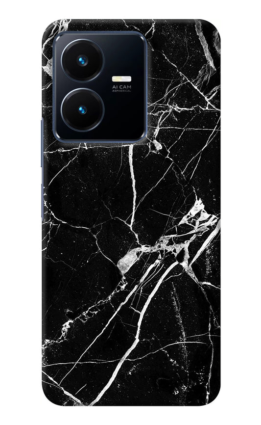 Black Marble Pattern Vivo Y22 Back Cover