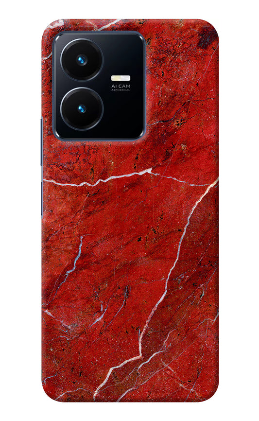 Red Marble Design Vivo Y22 Back Cover