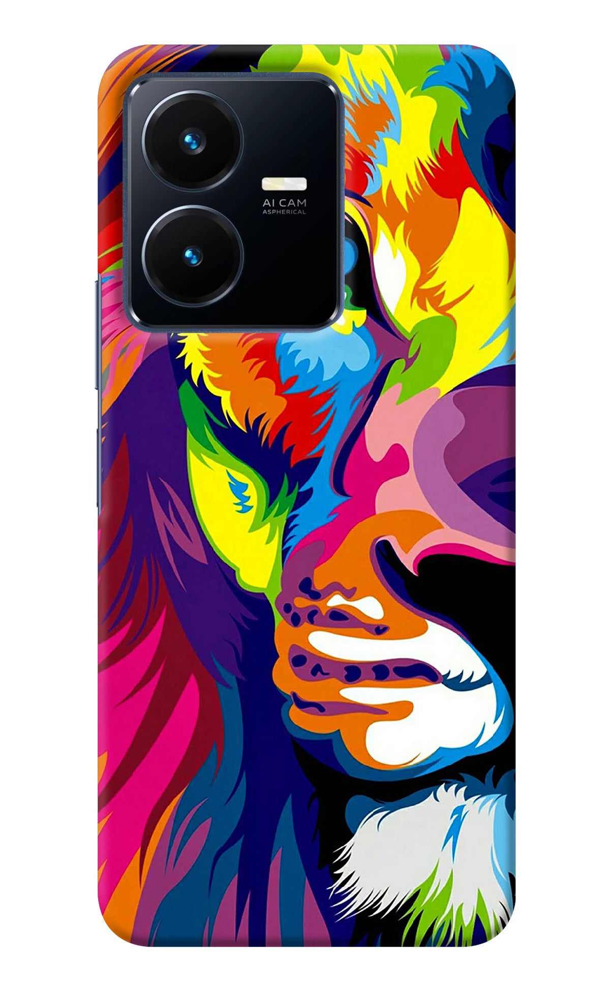 Lion Half Face Vivo Y22 Back Cover