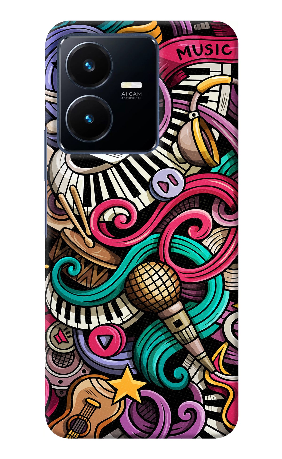 Music Abstract Vivo Y22 Back Cover