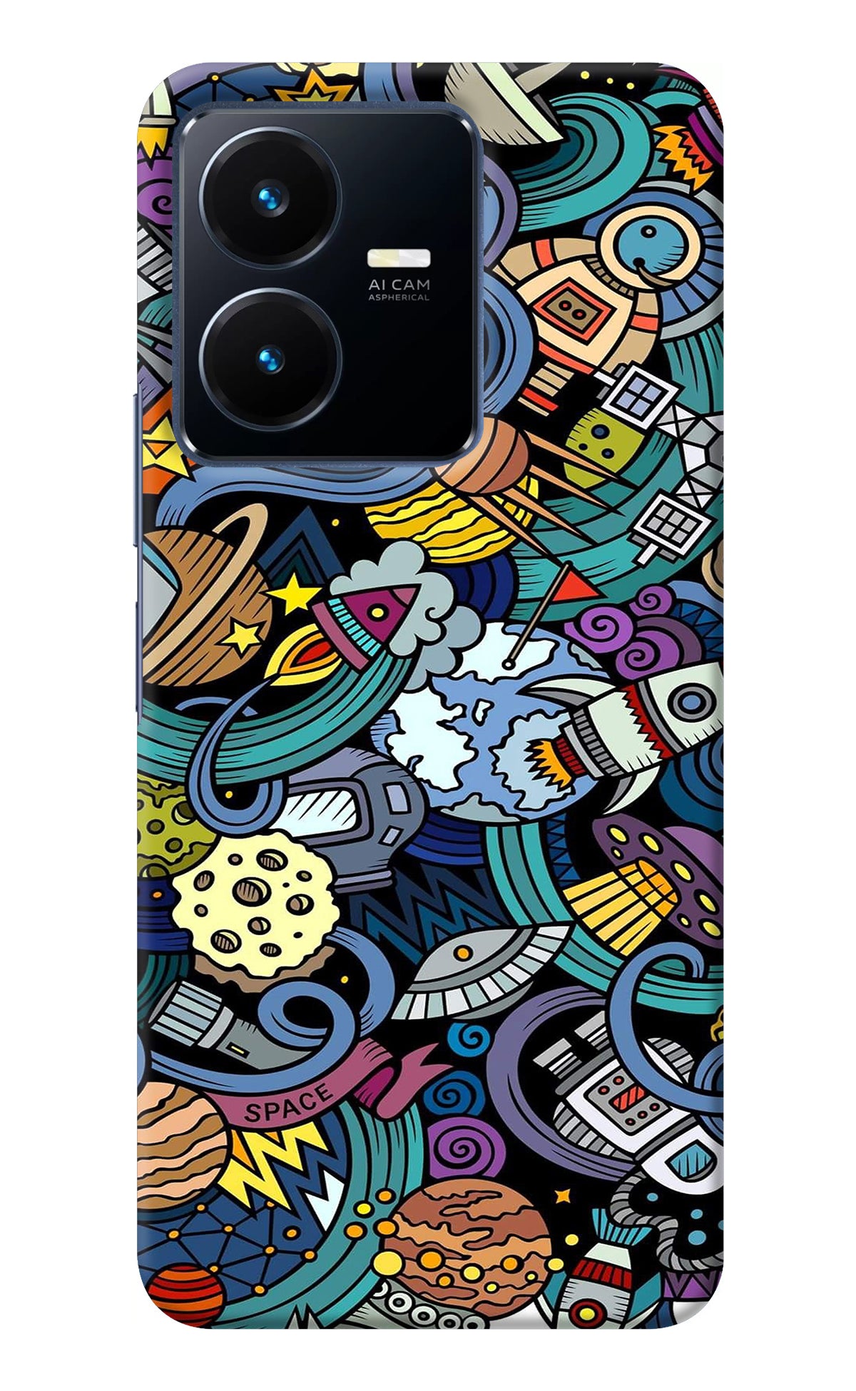 Space Abstract Vivo Y22 Back Cover