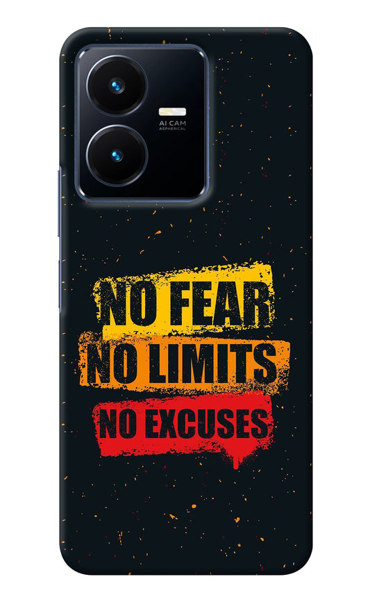 No Fear No Limits No Excuse Vivo Y22 Back Cover