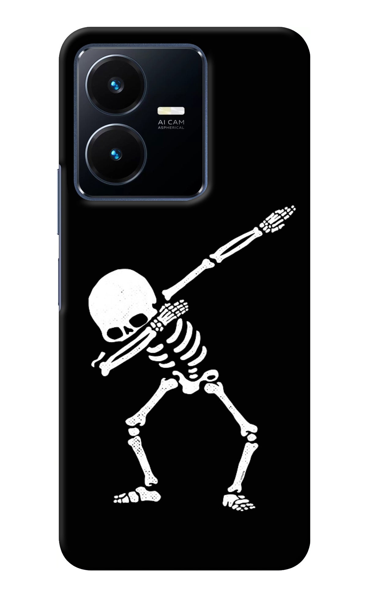 Dabbing Skeleton Art Vivo Y22 Back Cover