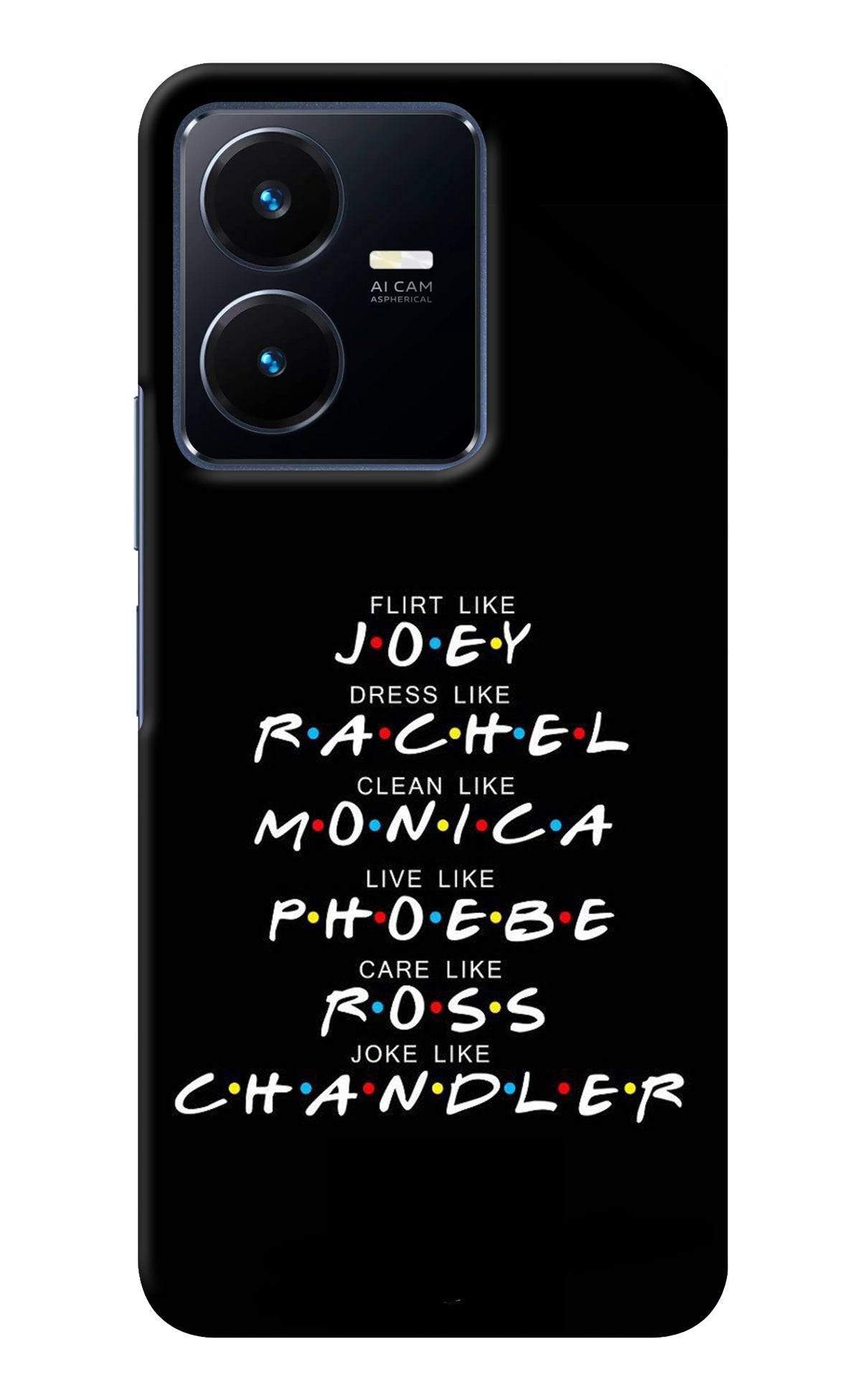 FRIENDS Character Vivo Y22 Back Cover