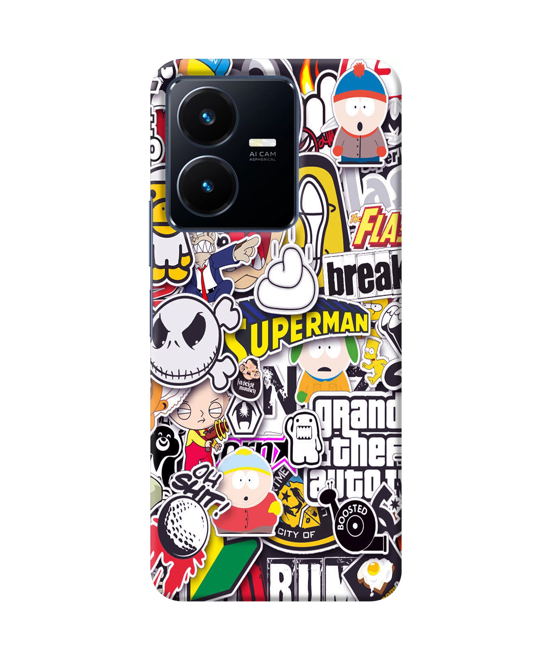 Sticker Bomb Vivo Y22 Back Cover