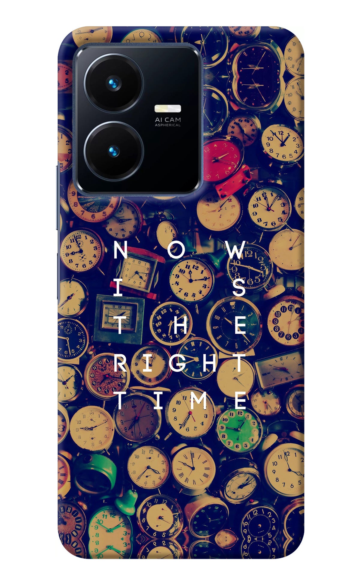 Now is the Right Time Quote Vivo Y22 Back Cover