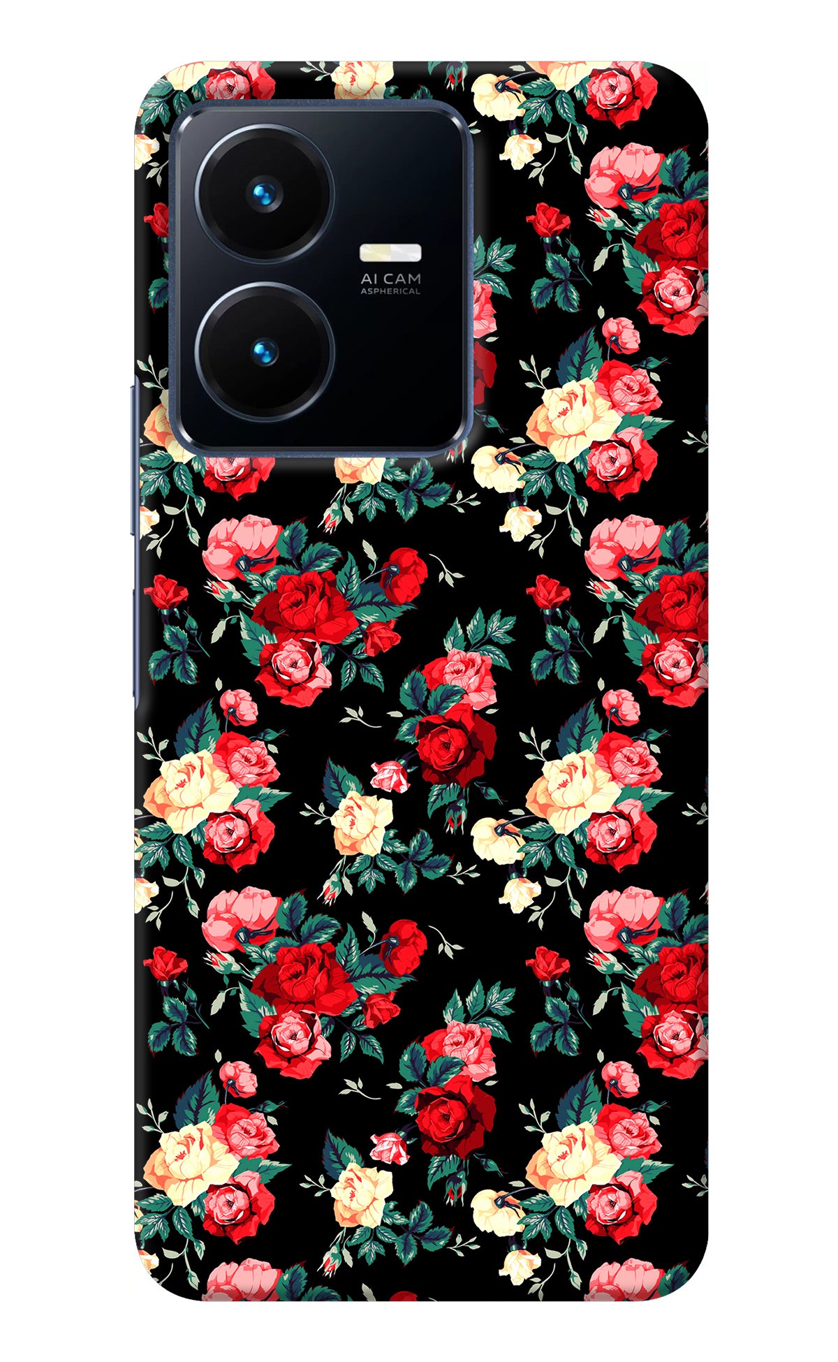 Rose Pattern Vivo Y22 Back Cover