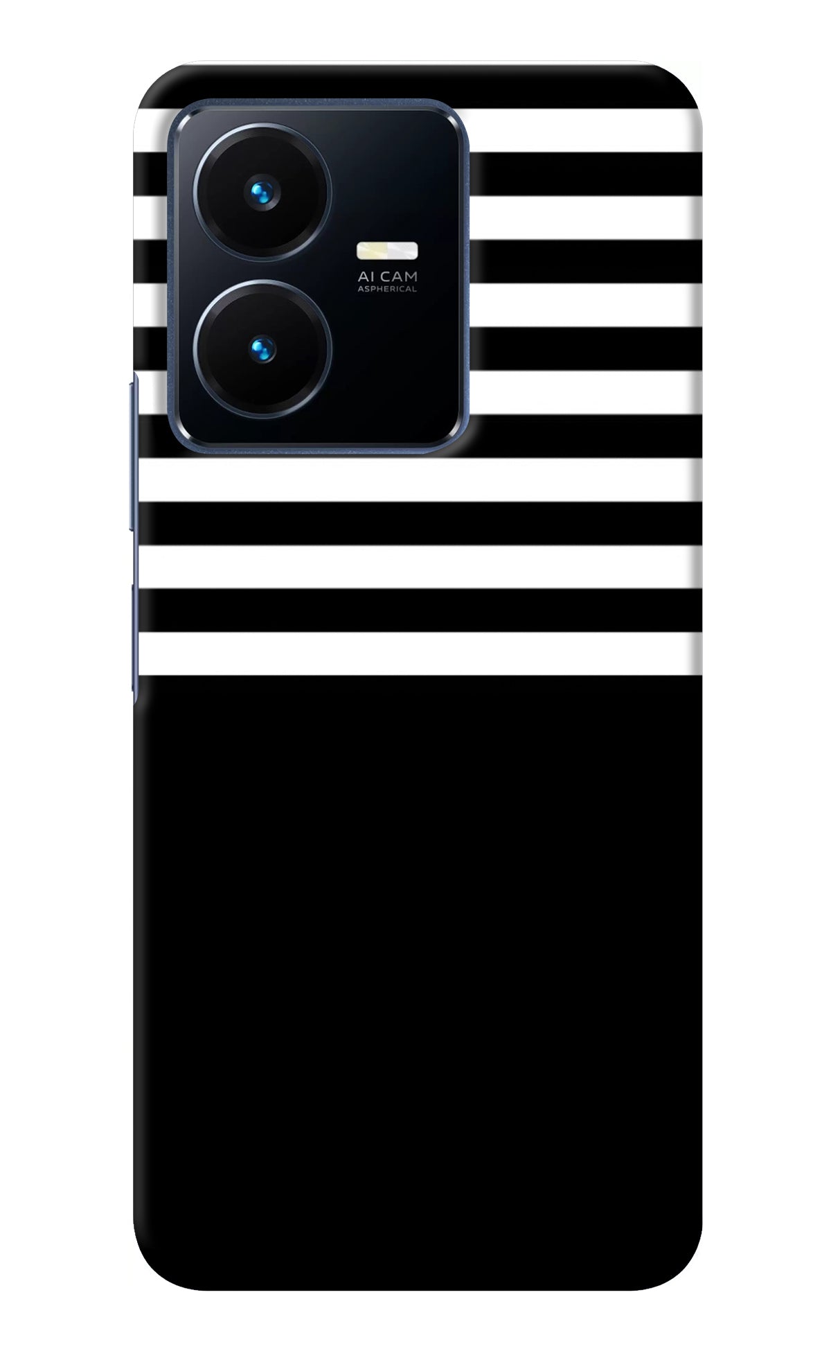 Black and White Print Vivo Y22 Back Cover