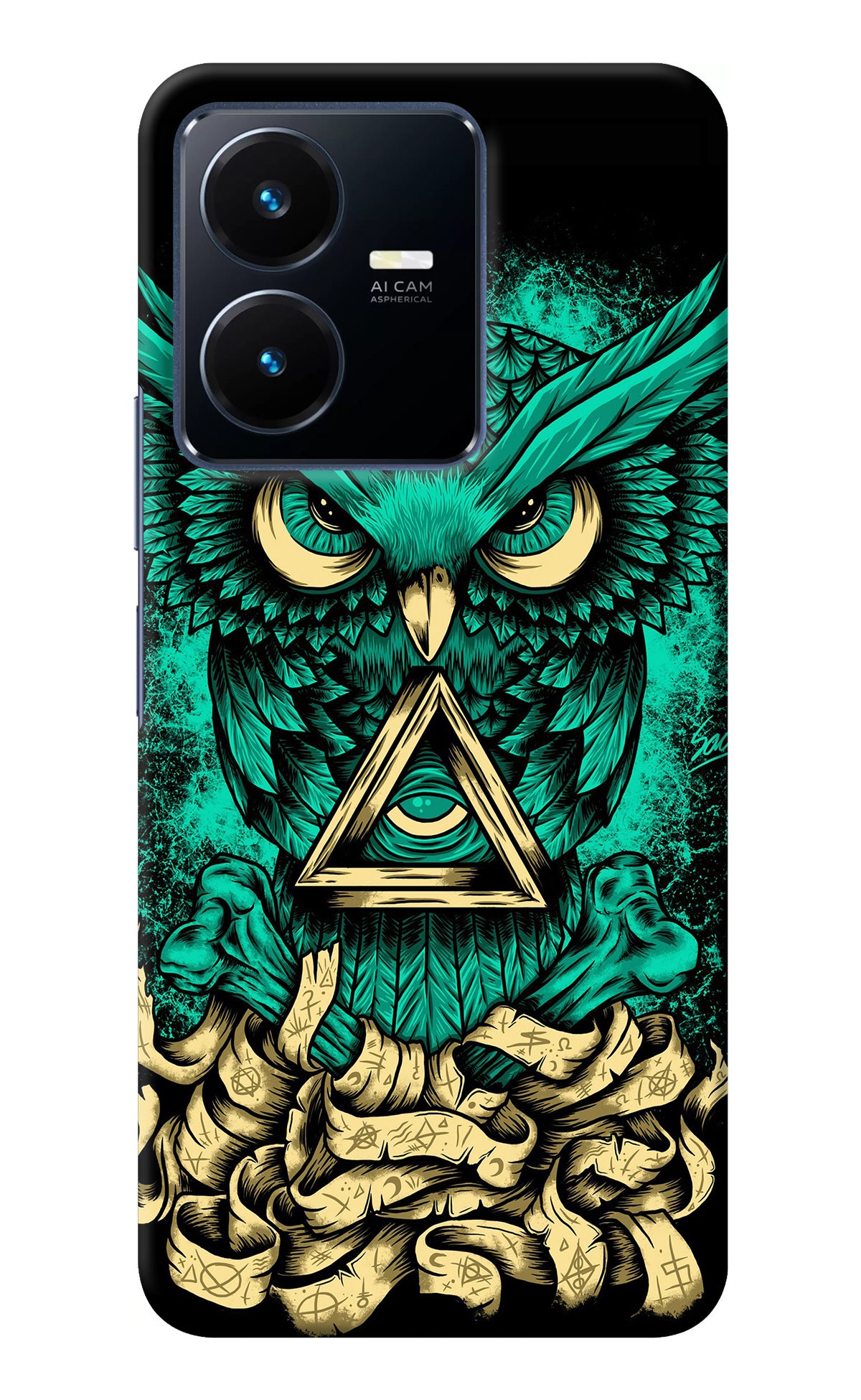 Green Owl Vivo Y22 Back Cover